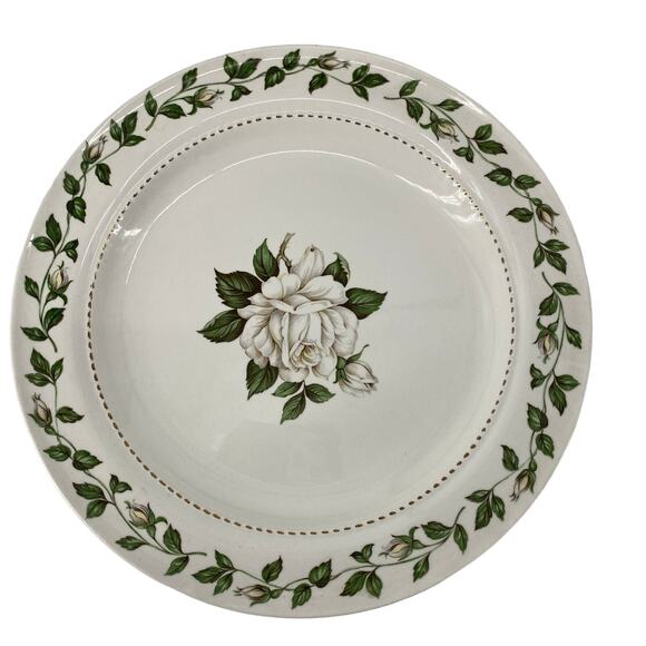 4 VINTAGE ''CAMEO ROSE'' 9 1/4" SUPERIOR HALL QUALITY Luncheon Salad PLATES - Picture 2 of 4